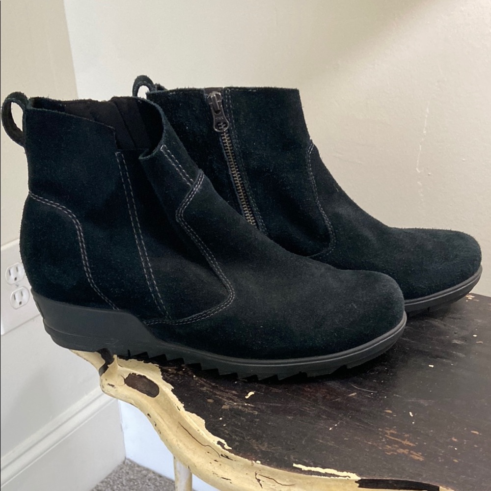 Women's Black Suede Ankle Boots